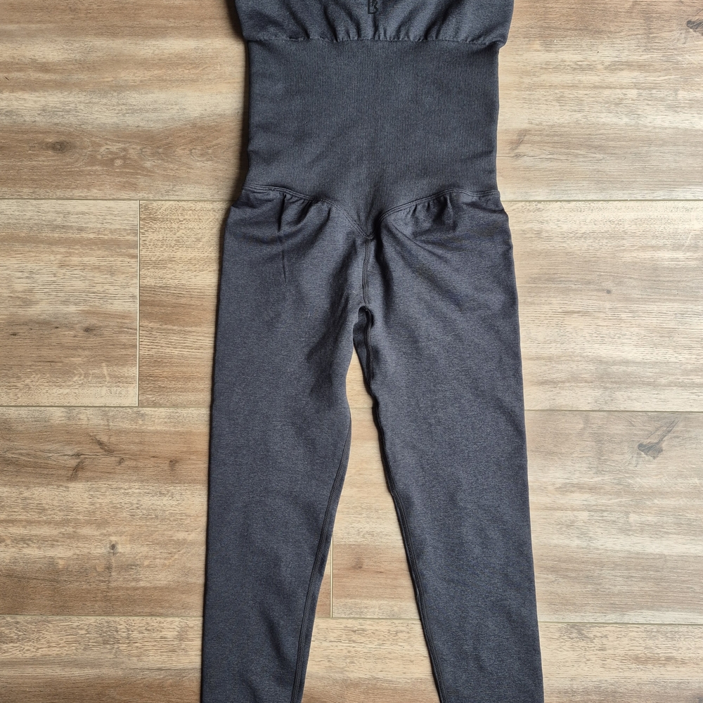 NWT Buff Bunny Corset Charcoal Gray Bodysuit Seamless Shapewear Small 24" Inseam - Picture 8 of 9